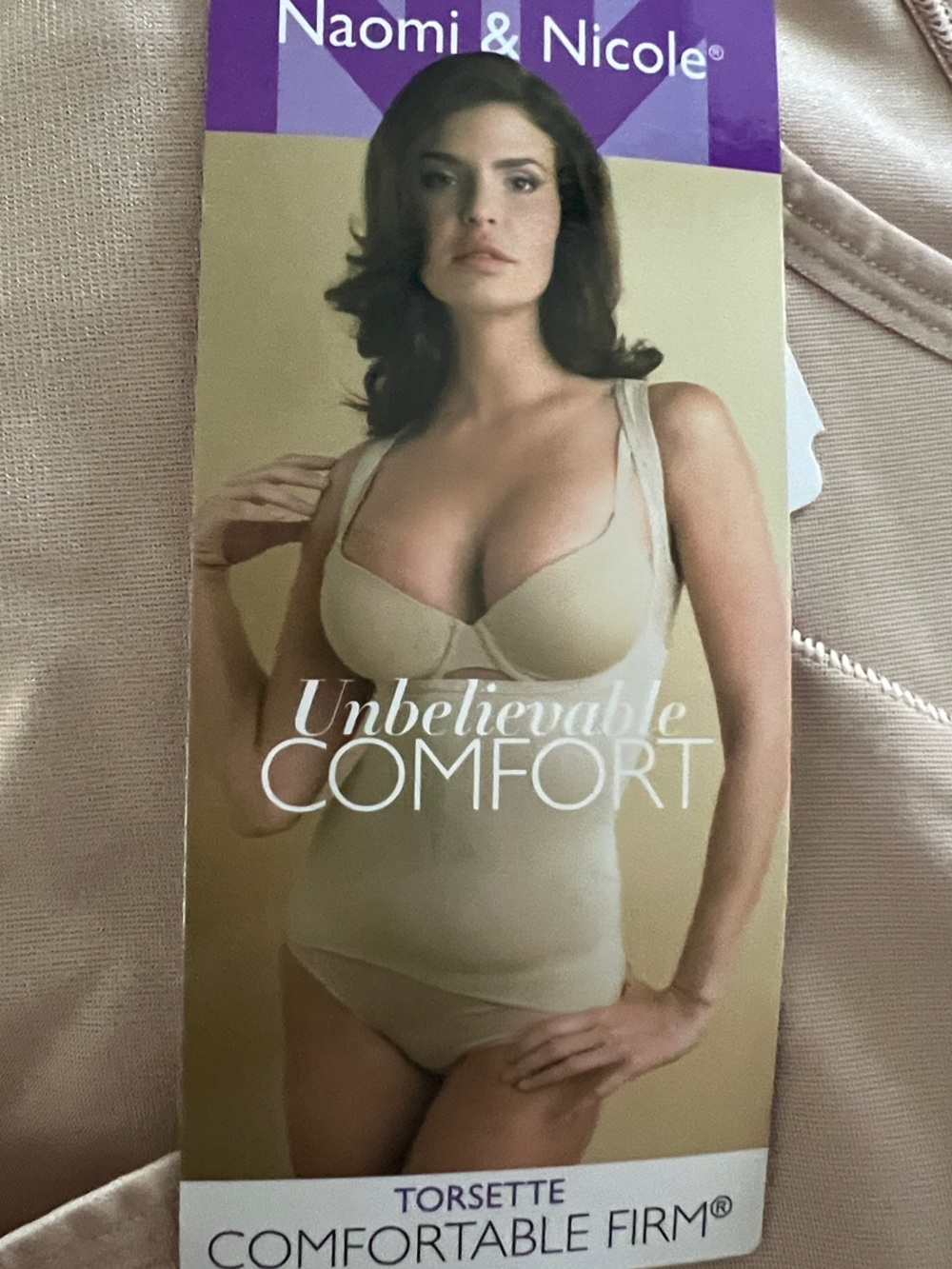 Naomi & Nicole Women’s Torsette Shapewear in Nude - Comfortable Firm Support